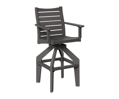 Berlin Gardens Bristol Swivel XT Chair in Smoke Gray