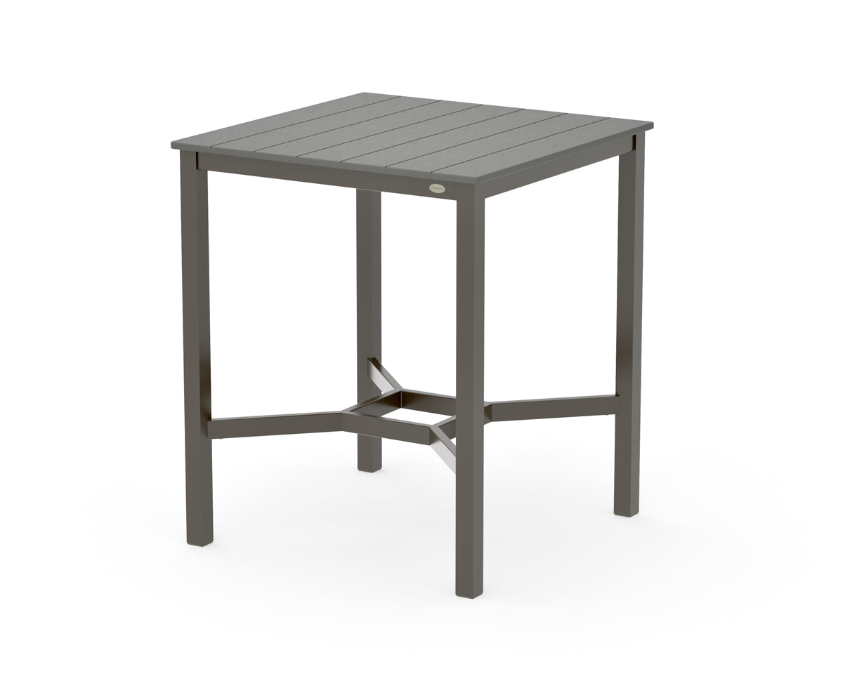 POLYWOOD Main Street 36 x 36 Bar Table in Bronze / Slate Grey