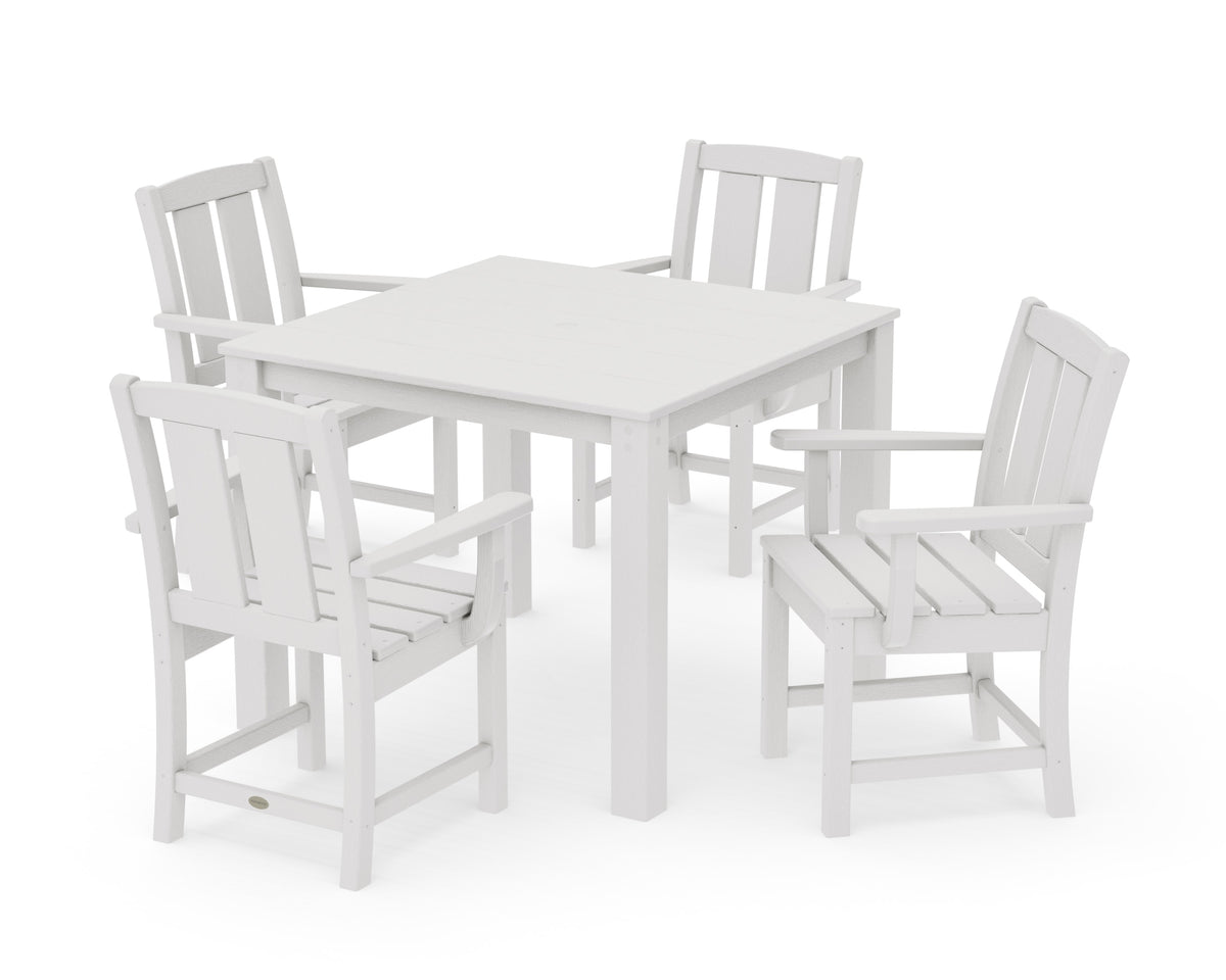 POLYWOOD Mission 5-Piece Parsons Dining Set in Vintage White