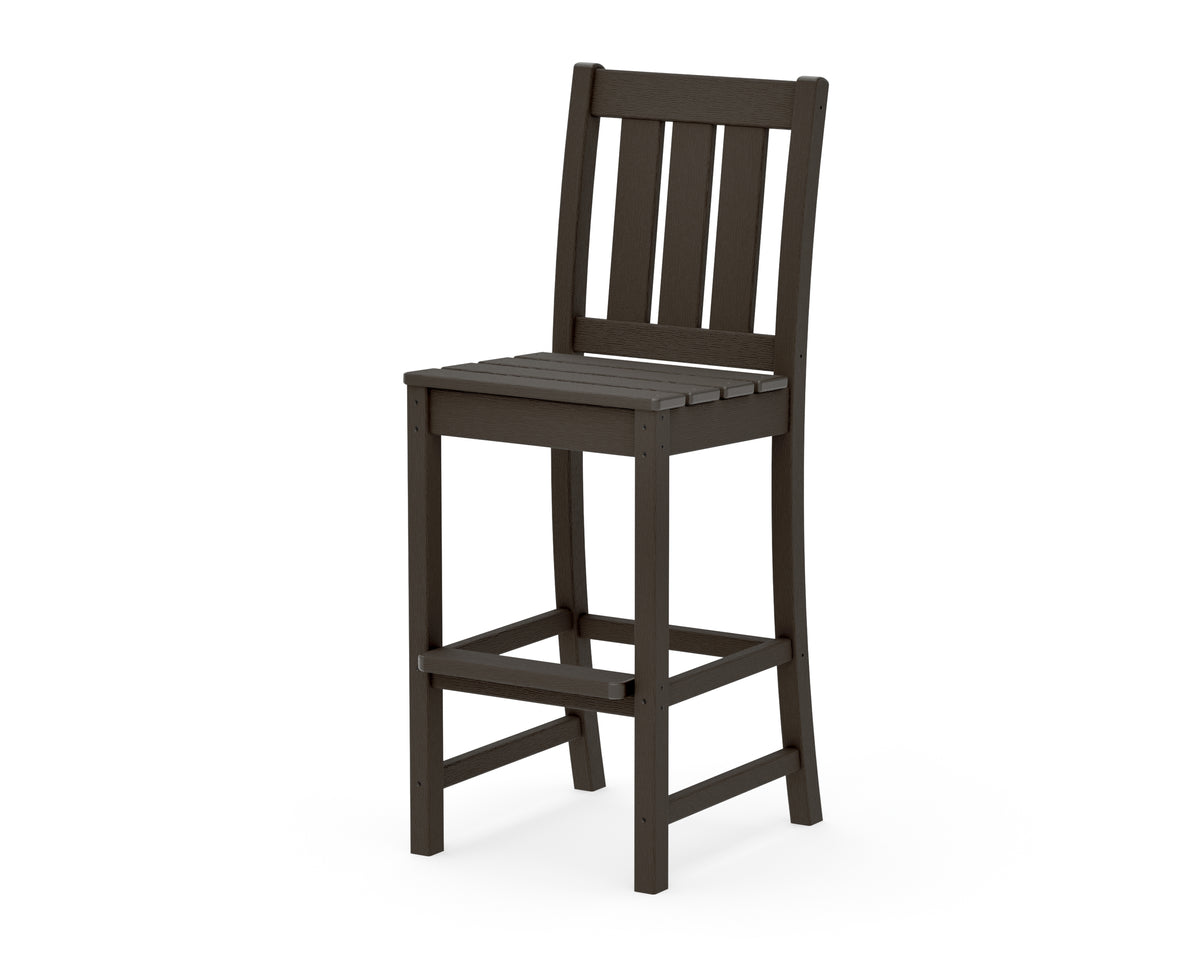 POLYWOOD Oxford Bar Side Chair in Vintage Coffee