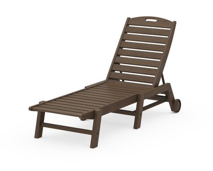POLYWOOD Nautical Chaise with Wheels in Kona