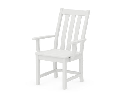 POLYWOOD Vineyard Dining Arm Chair in White