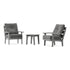POLYWOOD Lakeside 3-Piece Deep Seating Chair Set in Slate Grey