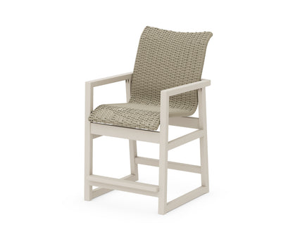 POLYWOOD EDGE Woven Counter Arm Chair in Sand / Dune Grass