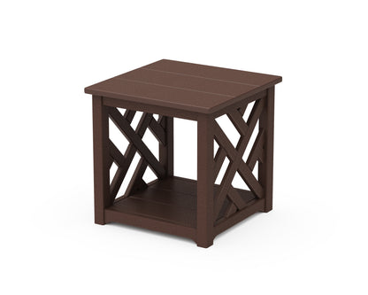 POLYWOOD Chippendale Accent Table in Mahogany
