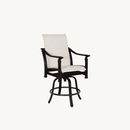 Castelle Coco High Back Sling Swivel Counter Stool