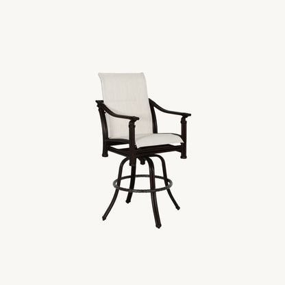 Castelle Coco High Back Sling Swivel Bar Stool