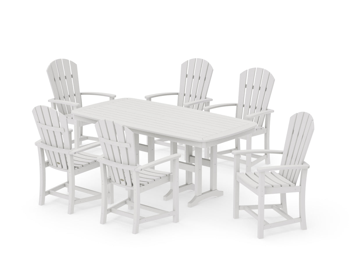 POLYWOOD Palm Coast 7-Piece Dining Set in Vintage White