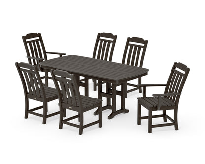 POLYWOOD Cottage 7-Piece Dining Set in Vintage Coffee