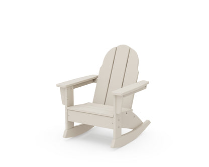 POLYWOOD Kids Vineyard Adirondack Rocking Chair in Sand