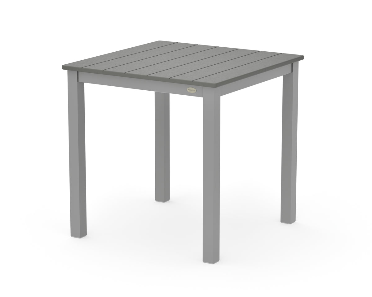 POLYWOOD Main Street 30 x 30 Dining Table in Silver / Slate Grey