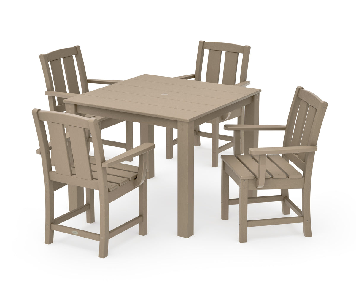 POLYWOOD Mission 5-Piece Parsons Dining Set in Vintage Sahara