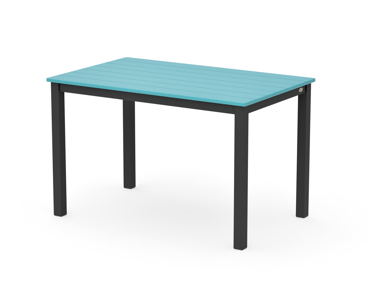 POLYWOOD Main Street 30 x 48 Dining Table in Black / Aruba