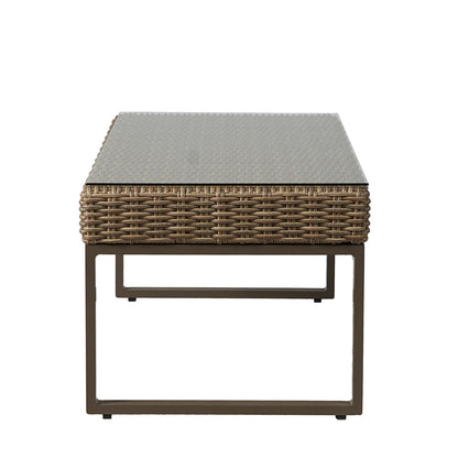 Lloyd Flanders Milan 48.5" Rectangular Cocktail Table, lifestyle photo 1
