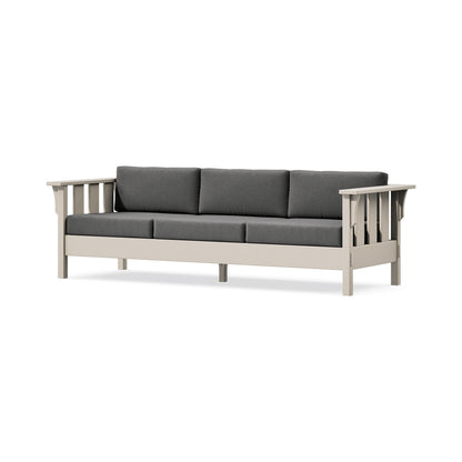 POLYWOOD Acadia Deep Seating Sofa in Sand / Ash Charcoal