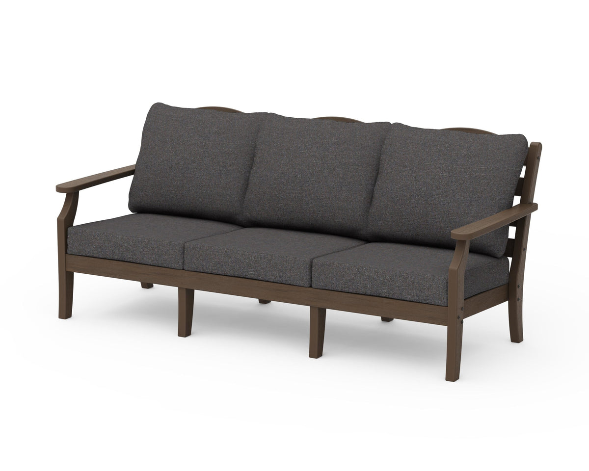 POLYWOOD Savannah Deep Seating Sofa in Kona / Ash Charcoal