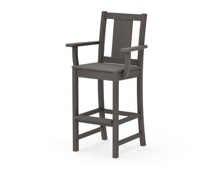 POLYWOOD Prairie Bar Arm Chair in Driftwood