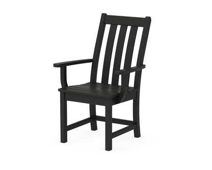 POLYWOOD Vineyard Dining Arm Chair in Black