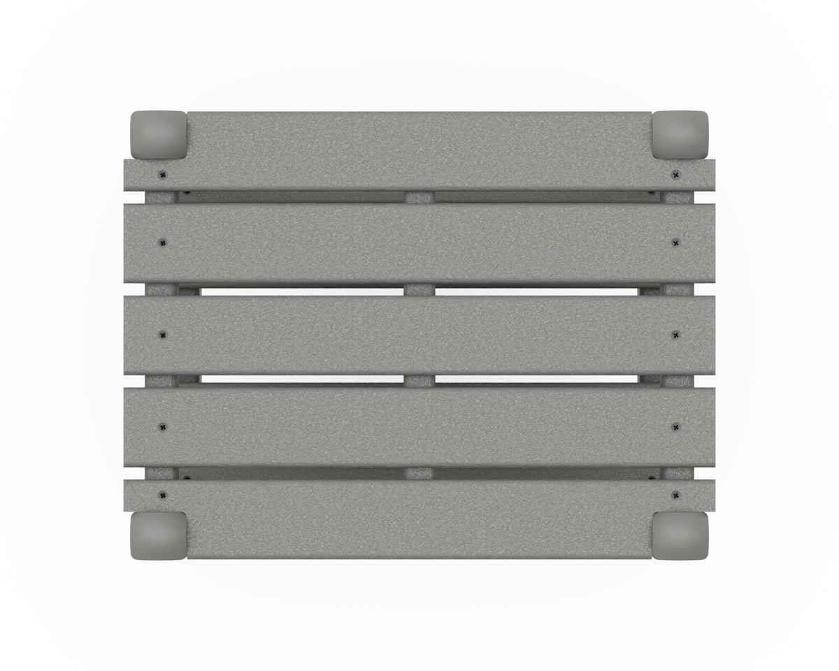 Alternate view of the POLYWOOD Two Shelf Side Table in Slate Grey (2)