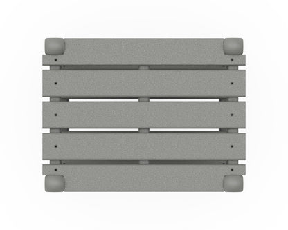 Alternate view of the POLYWOOD Two Shelf Side Table in Slate Grey (2)