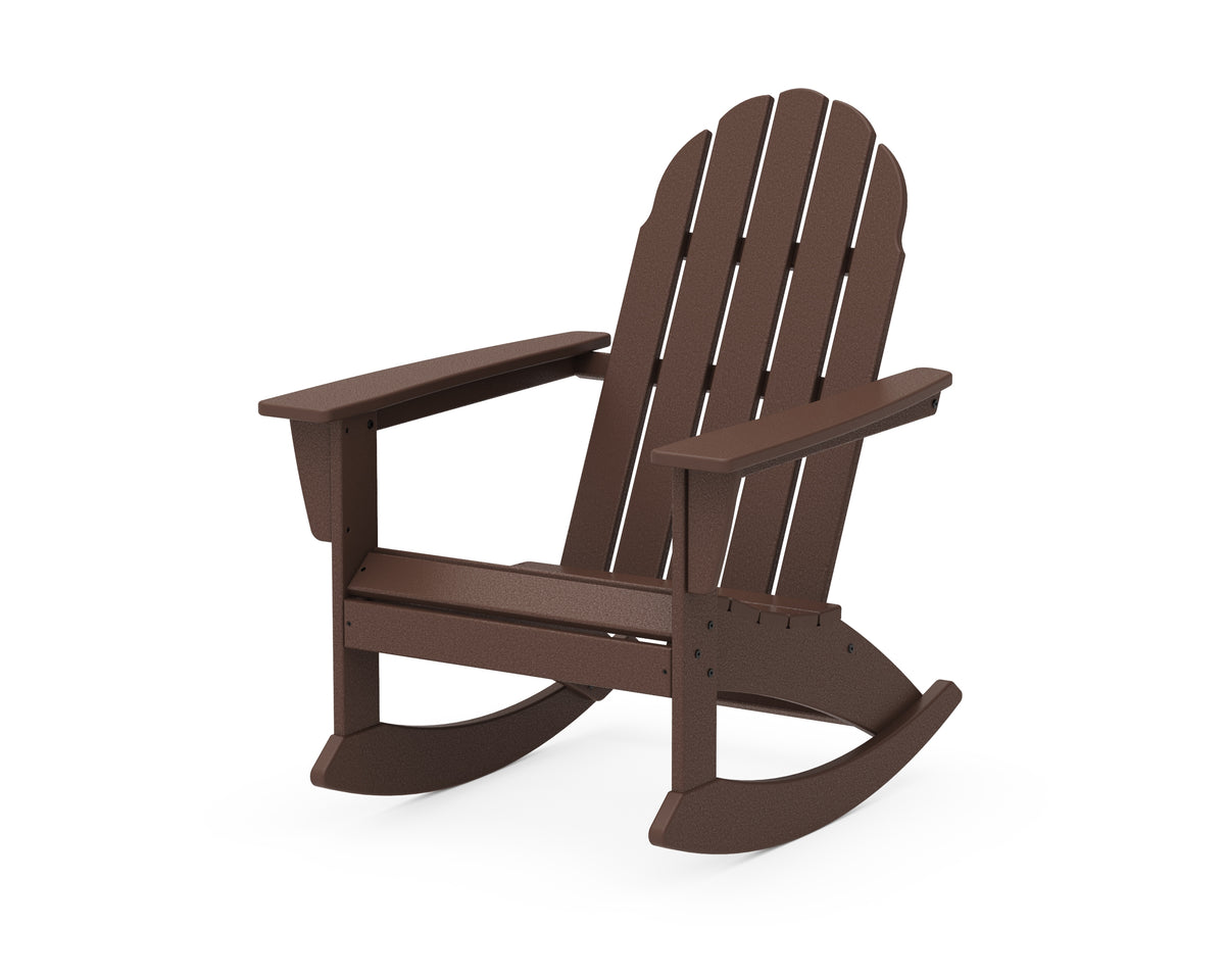 POLYWOOD Vineyard Adirondack Rocking Chair in Mahogany