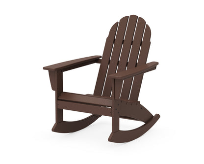 POLYWOOD Vineyard Adirondack Rocking Chair in Mahogany