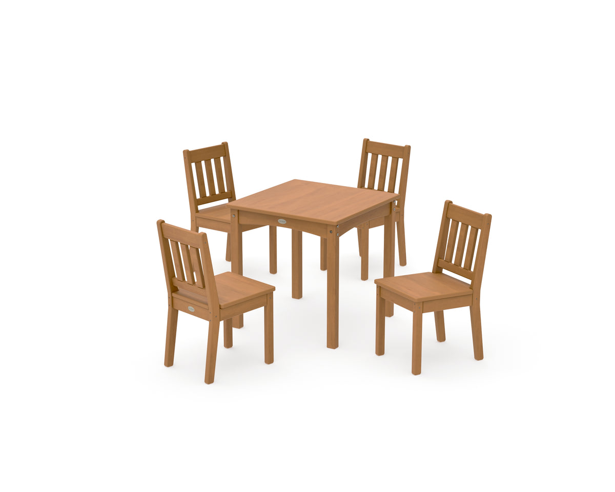 POLYWOOD Vineyard Kids 5-Piece Dining Set in Natural