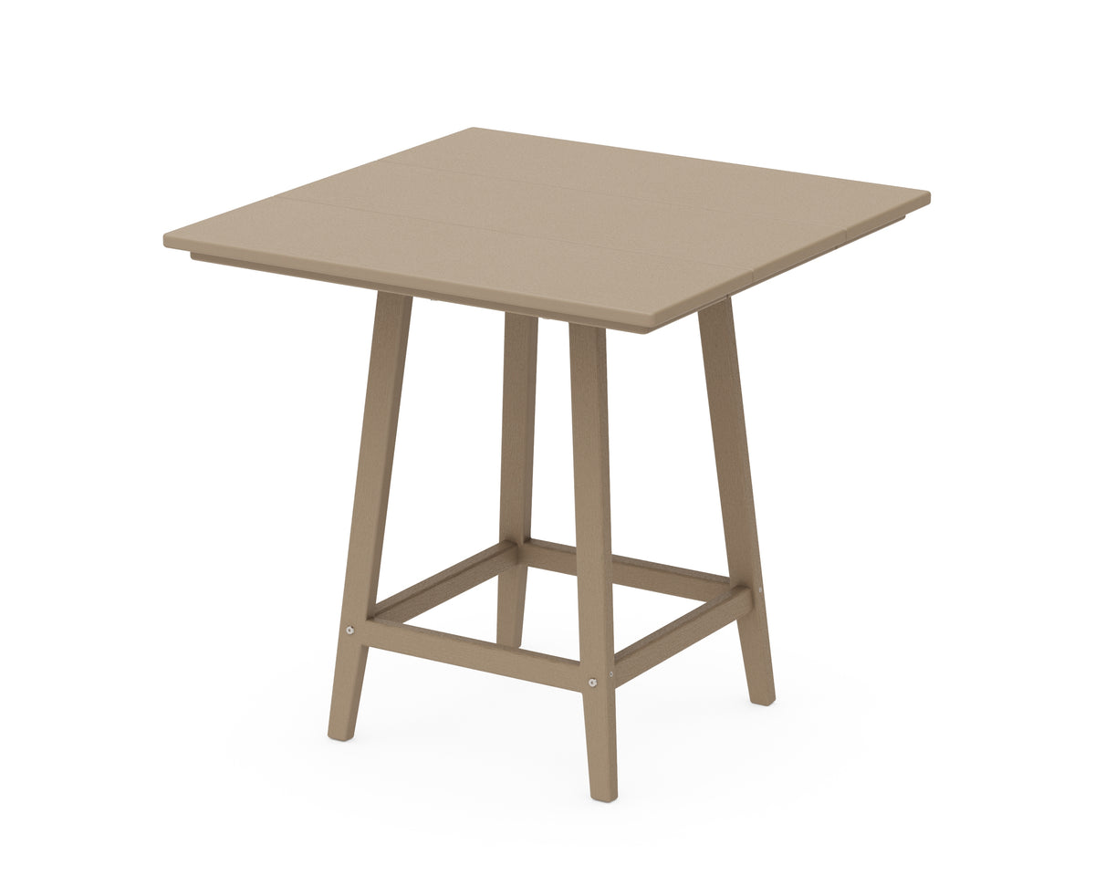 POLYWOOD Studio 30" Square Bistro Table in Vintage Sahara