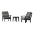 POLYWOOD Prairie 3-Piece Deep Seating Set in Black