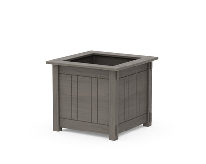 POLYWOOD Acadia Large Square Planter Box in Driftwood