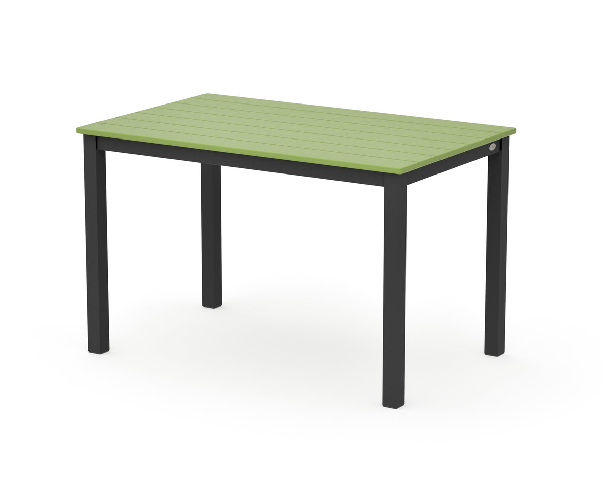 POLYWOOD Main Street 30 x 48 Dining Table in Black / Lime