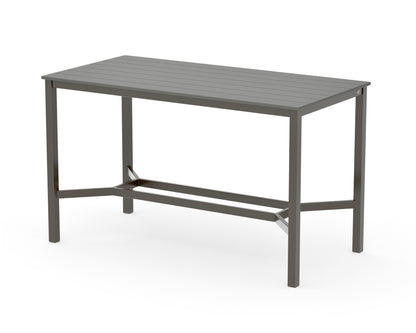 POLYWOOD Main Street 36 x 72 Bar Table in Bronze / Slate Grey