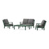 POLYWOOD Chinoiserie 4-Piece Deep Seating Set with Loveseat in Green