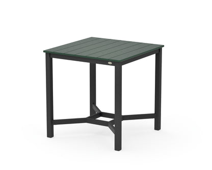 POLYWOOD Main Street 36 x 36 Counter Table in Black / Green