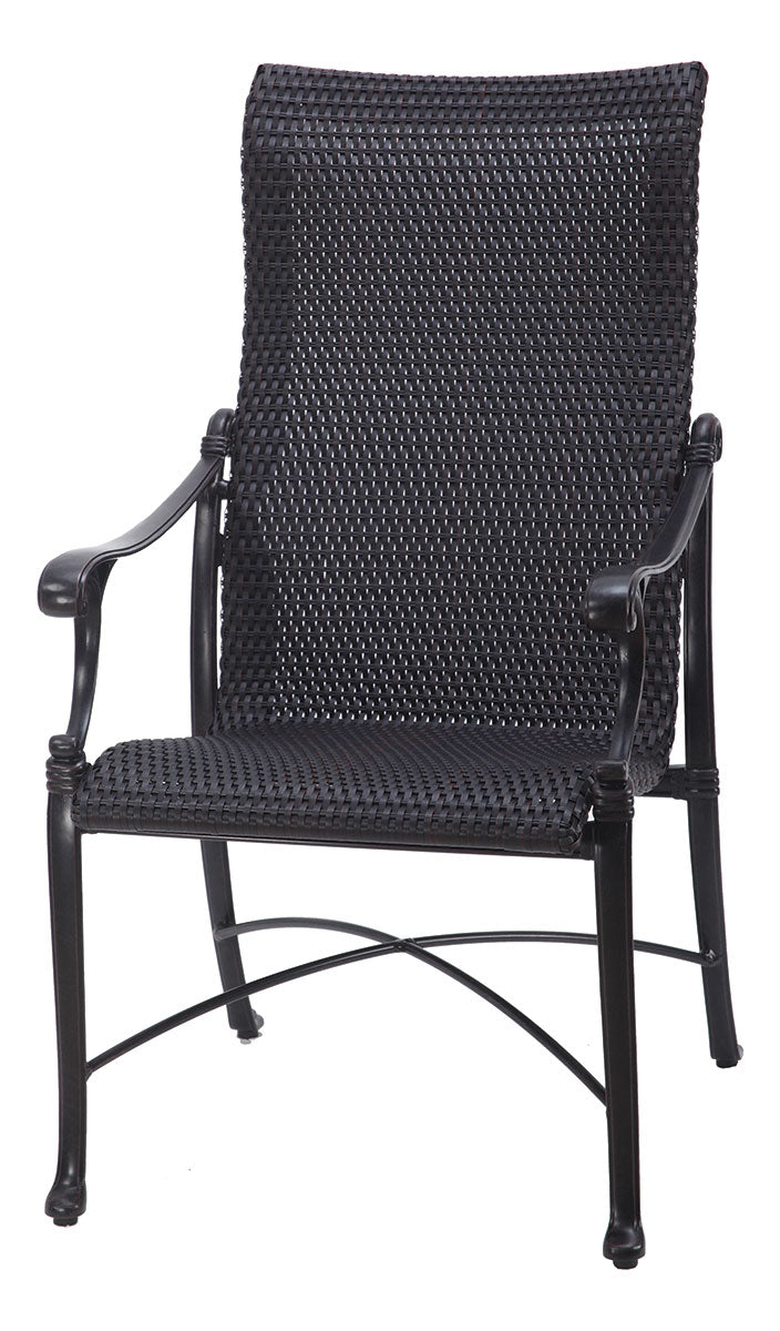 Gensun Michigan Woven High Back Dining Chair in Carbon