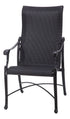Gensun Michigan Woven High Back Dining Chair in Carbon