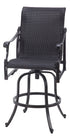 Gensun Michigan Woven Swivel Bar Stool in Carbon