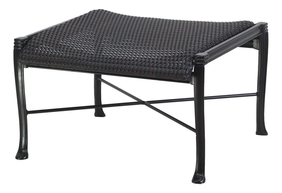 Gensun Michigan Woven Ottoman in Carbon