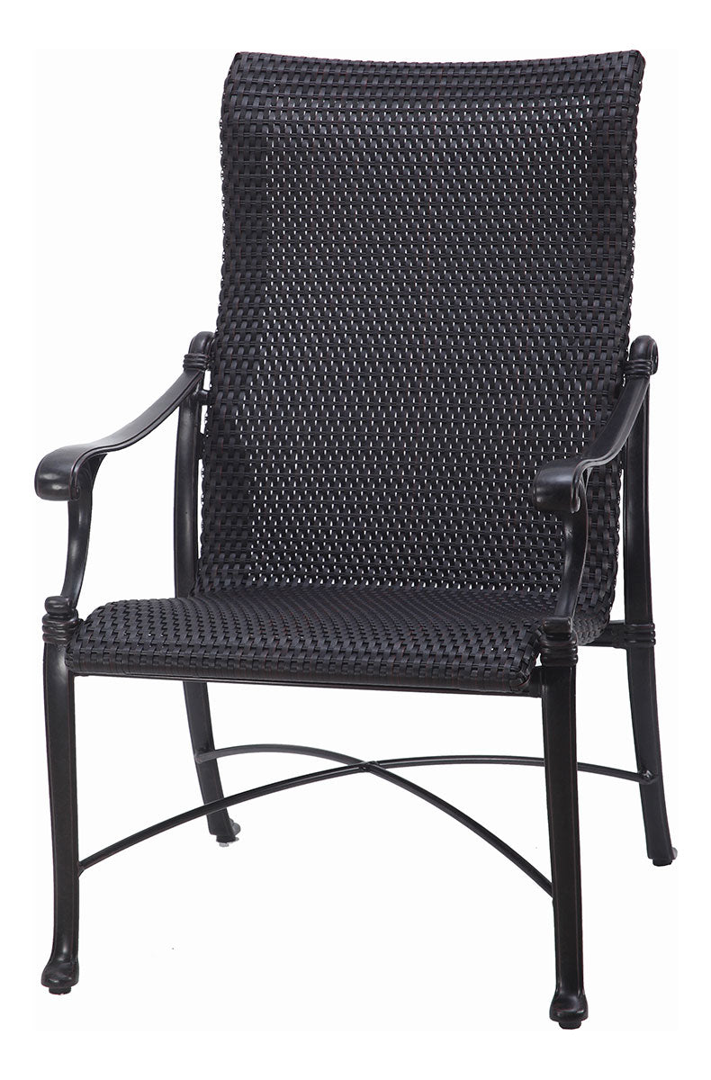 Gensun Michigan Woven Standard Back Dining Chair in Carbon