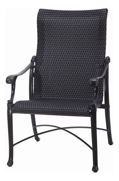 Gensun Michigan Woven Standard Back Dining Chair in Carbon