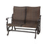 Gensun Florence Woven High Back Loveseat Glider in Carbon