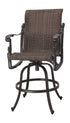 Gensun Florence Woven Swivel Bar Stool in Carbon