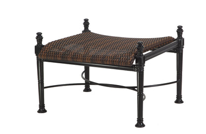 Gensun Florence Woven Ottoman in Carbon