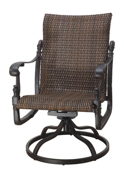 Gensun Florence Woven Standard Back Swivel Rocker in Carbon