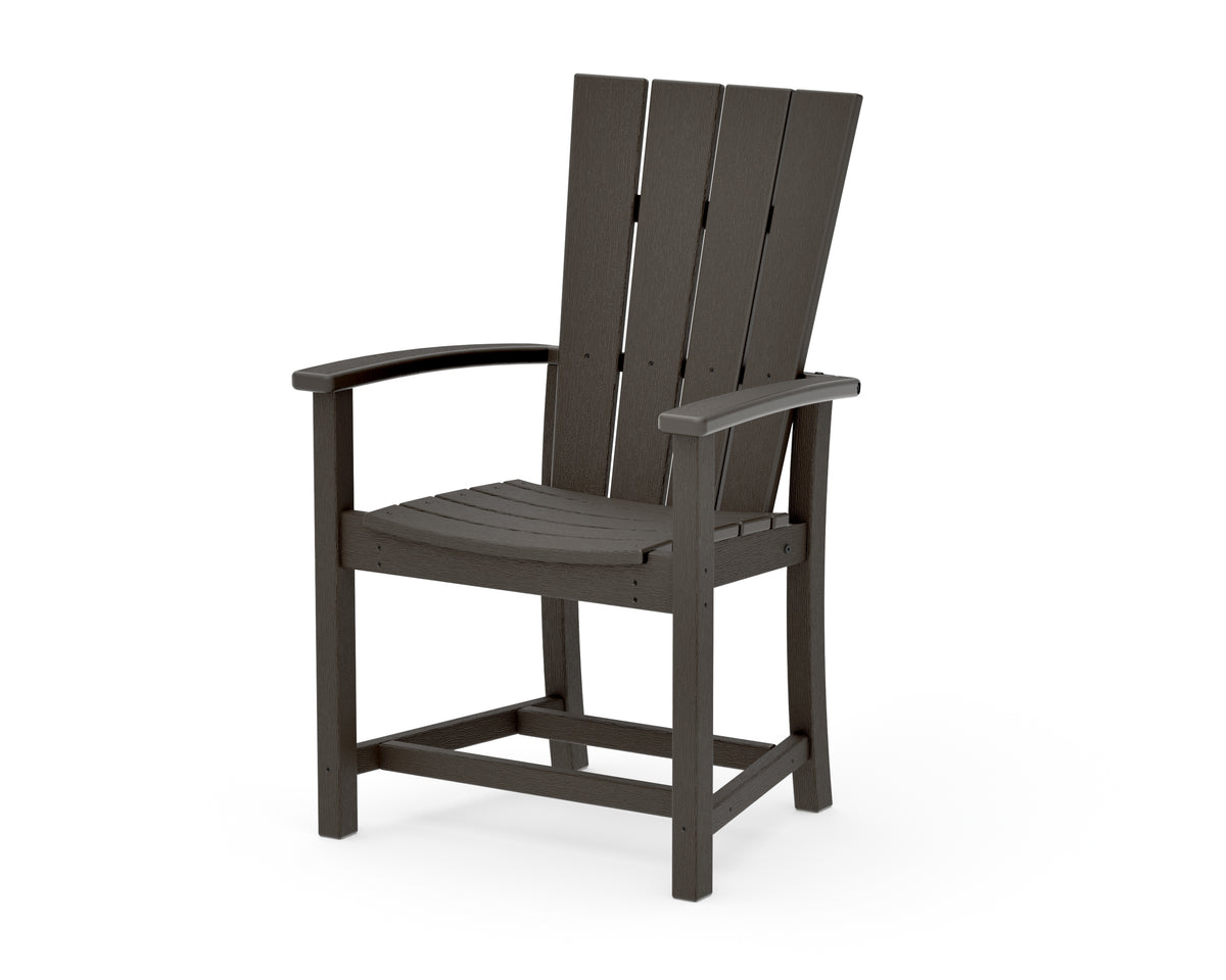POLYWOOD Quattro Adirondack Dining Chair in Vintage Coffee
