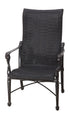 Gensun Grand Terrace Woven High Back Dining Chair in Vintage