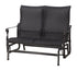 Gensun Grand Terrace Woven High Back Loveseat Glider in Vintage