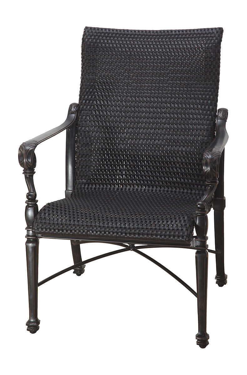 Gensun Grand Terrace Woven Standard Back Dining Chair in Vintage