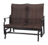Gensun Bel Air Woven High Back Loveseat Glider in Midnight Gold
