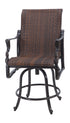 Gensun Bel Air Woven Swivel Balcony Stool in Midnight Gold